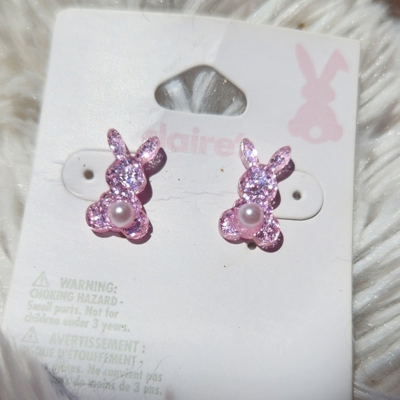 Claire's Jewelry - Claire's Pink Bunny Earrings